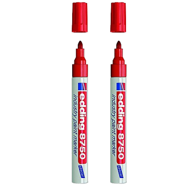 Маркер лаковий Industry Paint e-8750, для нанесення перманентних написів,  червоного кольору