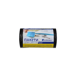 Пакети для сміття 60л/40шт,600х800мм,міцні, чорні,18мкм, ПВТ (LDPE), BuroClean EuroStandart