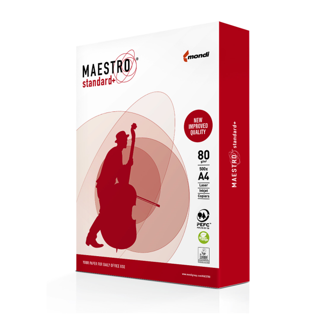 Папір А4 Maestro Standart 80g 500аркушів Клас B+ #1