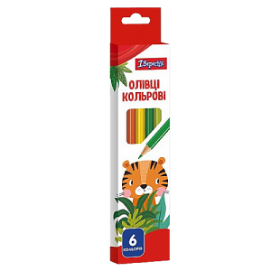 Олівці кольорові 1 Вересня 6 цв Zoo Land