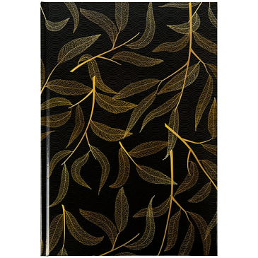 Книга для запису А4, 96 арк. клітинка, Waves чорна
