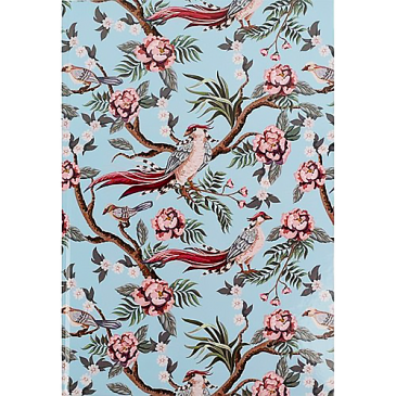Книга для запису А4, 96 арк. клітинка,  Birds&Flowers блакитна