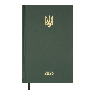 Щоденник датов. 2026 AIRY, A5, зелений, бумвініл