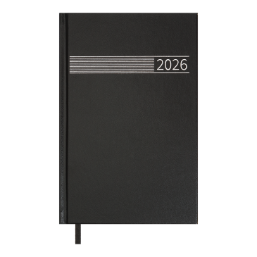 Щоденник датов. 2026 TIME, A5, чорний , бумвініл