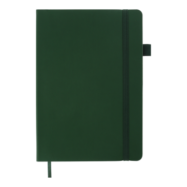 Книжка записна BRIEF, L2U, А5, 96л, нелінов, штучна шкіра,  зелена