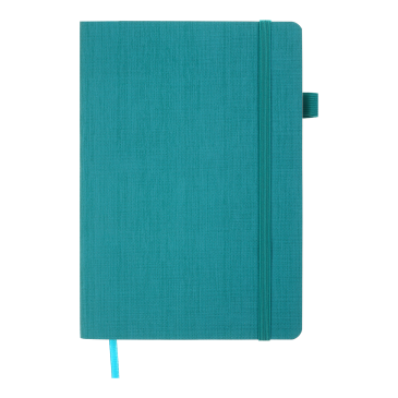 Книжка записна COLOR TUNES, А5, 96 арк. кліт.  шт.шкіра, бірюзова