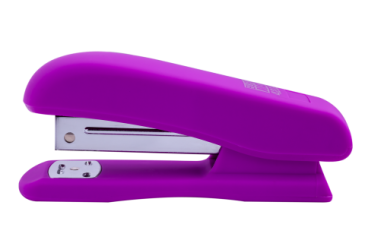  Степлер пластиковий, RUBBER TOUCH, 20 арк., (скоби №24; 26), 127х54х33 мм, фіолетовий
