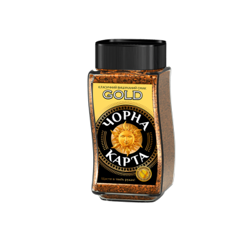 Кава розчинна Чорна Карта Gold, ск.б. 190г