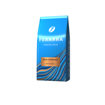 Кава в зернах 1кг, CAFFE кава Blue Espresso з клапаном, FERARRA