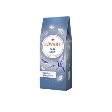 Чай чорний 80г, лист, "Earl Grey", LOVARE
