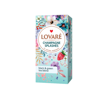 Чай бленд чорного та зеленого 2г*24, пакет, "Shampagne splashes", LOVARE