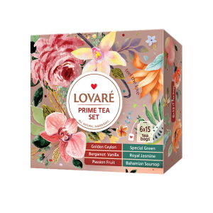 Чай асорті «PRIME TEA SET» 90 пакетиків в індивідуальних конвертах, LOVARE