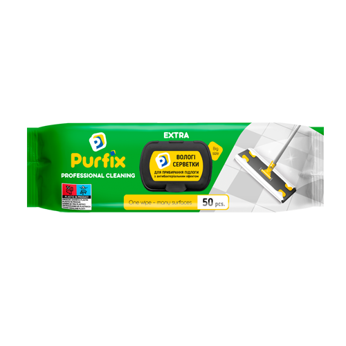 Серветки вологі господарчі, для прибирання EXTRA, 50шт., Purfix #1