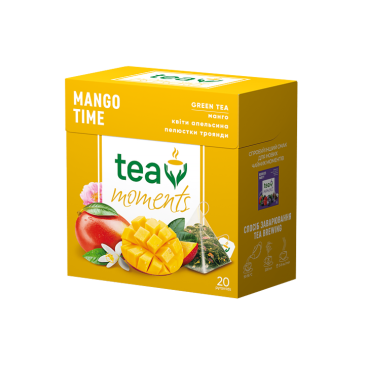 Чай зелений 1.7г*20, пірамідки, "Mango Time", Tea Moments